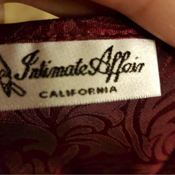 Vintage Intimate Affairs Cali Satin Damask Lingerie Sleep Loungewear Luxury Sexy - Picture 3 of 9